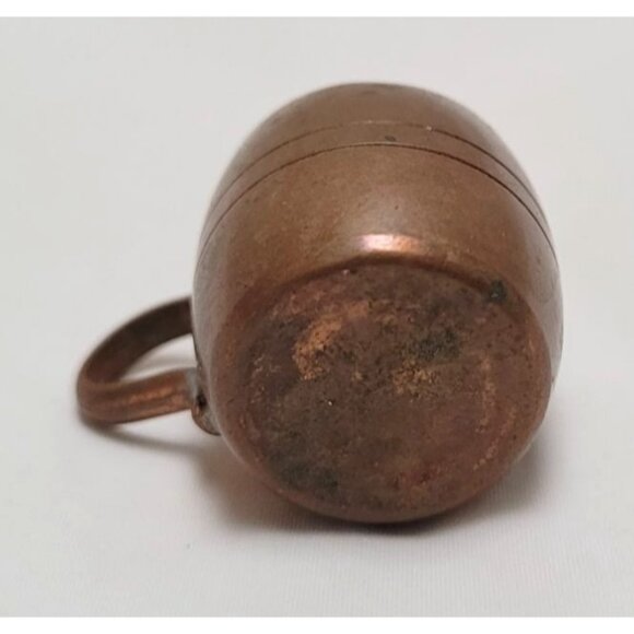 Vintage Miniature Copper Mug Cup With Handle 1" Tall Dollhouse - Picture 7 of 7
